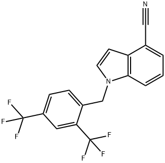 1-(2,4-BIS(TRIFLUOROMETHYL)BENZYL)-1H-INDOLE-4-CARBONITRILE Struktur