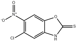 5-chloro-6-nitro-1,3-benzoxazole-2-thiol Struktur