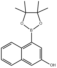 4-(4,4,5,5-tetramethyl-1,3,2-dioxaborolan-2-yl)-2-naphthol Struktur