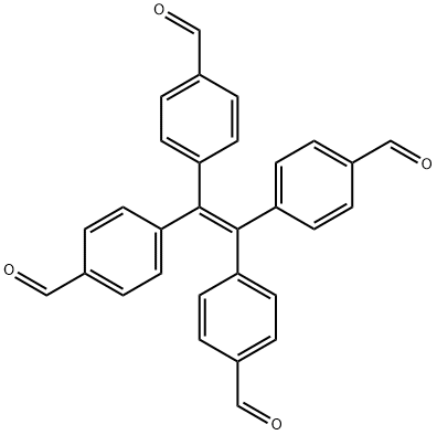 4,4',4'',4'''-(ethene-1,1,2,2-tetrayl)tetrabenzaldehyde Struktur