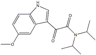 1H-Indole-3-acetamide, 5-methoxy-N,N-bis(1-methylethyl)-a-oxo- Struktur