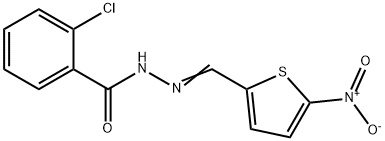 2-chloro-N'-[(5-nitro-2-thienyl)methylene]benzohydrazide Struktur