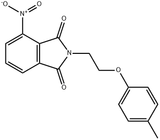 4-Nitro-2-(2-p-tolyloxy-ethyl)-isoindole-1,3-dione Struktur