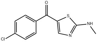 (4-chlorophenyl)(2-(methylamino)thiazol-5-yl)methanone Struktur