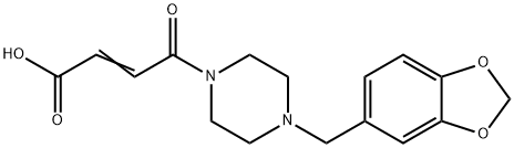 4-(4-Benzo[1,3]dioxol-5-ylmethyl-piperazin-1-yl)-4-oxo-but-2-enoic acid Struktur