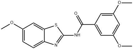 3,5-dimethoxy-N-(6-methoxybenzo[d]thiazol-2-yl)benzamide Struktur