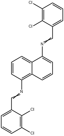 N,N'-bis(2,3-dichlorobenzylidene)-1,5-naphthalenediamine Struktur