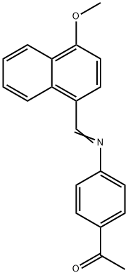 1-(4-{[(4-methoxy-1-naphthyl)methylene]amino}phenyl)ethanone Struktur