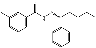 3-methyl-N'-(1-phenylpentylidene)benzohydrazide Struktur