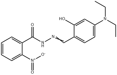 N'-[4-(diethylamino)-2-hydroxybenzylidene]-2-nitrobenzohydrazide Struktur