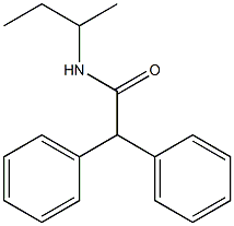 N-(butan-2-yl)-2,2-diphenylacetamide Struktur