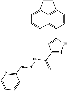 (E)-3-(1,2-dihydroacenaphthylen-5-yl)-N-(pyridin-2-ylmethylene)-1H-pyrazole-5-carbohydrazide Struktur