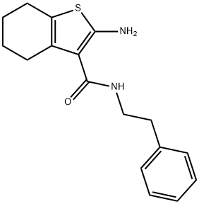 2-amino-N-(2-phenylethyl)-4,5,6,7-tetrahydro-1-benzothiophene-3-carboxamide Struktur