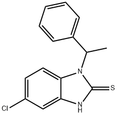 5-Chloro-1-(1-phenyl-ethyl)-1H-benzoimidazole-2-thiol Struktur