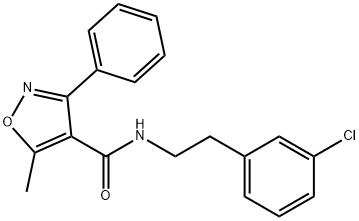 N-[2-(3-chlorophenyl)ethyl]-5-methyl-3-phenyl-1,2-oxazole-4-carboxamide Struktur