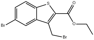 ethyl 5-bromo-3-(bromomethyl)benzo[b]thiophene-2-carboxylate Struktur