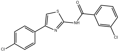 3-chloro-N-(4-(4-chlorophenyl)thiazol-2-yl)benzamide Struktur