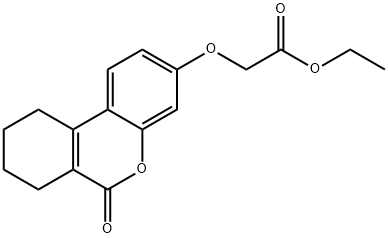 ethyl 2-((6-oxo-7,8,9,10-tetrahydro-6H-benzo[c]chromen-3-yl)oxy)acetate Struktur