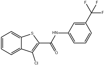 3-chloro-N-[3-(trifluoromethyl)phenyl]-1-benzothiophene-2-carboxamide Struktur