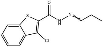 3-chloro-N'-propylidene-1-benzothiophene-2-carbohydrazide Struktur