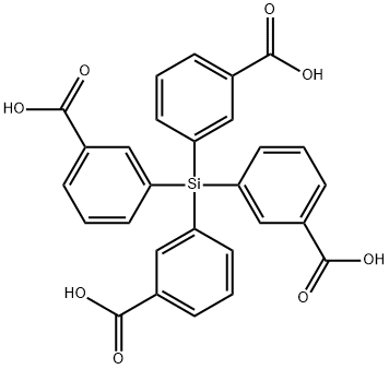 Benzoic acid, 3,3',3'',3'''-silanetetrayltetrakis- Struktur