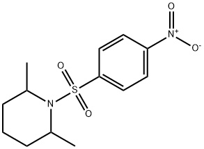 2,6-dimethyl-1-[(4-nitrophenyl)sulfonyl]piperidine Struktur