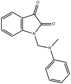 1-((methyl(phenyl)amino)methyl)indoline-2,3-dione Struktur