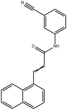 N-(3-cyanophenyl)-3-(1-naphthyl)acrylamide Struktur