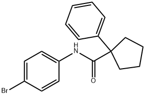 N-(4-bromophenyl)-1-phenylcyclopentanecarboxamide Struktur