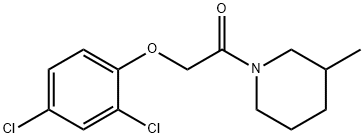 2-(2,4-dichlorophenoxy)-1-(3-methylpiperidin-1-yl)ethanone Struktur