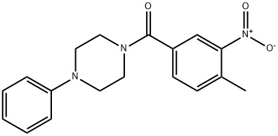 (4-methyl-3-nitrophenyl)-(4-phenylpiperazin-1-yl)methanone Struktur