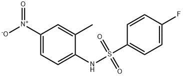 4-fluoro-N-(2-methyl-4-nitrophenyl)benzenesulfonamide Struktur