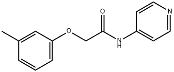 2-(3-methylphenoxy)-N-(pyridin-4-yl)acetamide Struktur