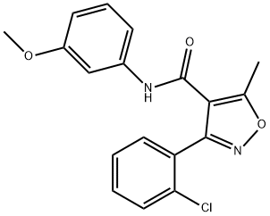 3-(2-chlorophenyl)-N-(3-methoxyphenyl)-5-methyl-1,2-oxazole-4-carboxamide Struktur