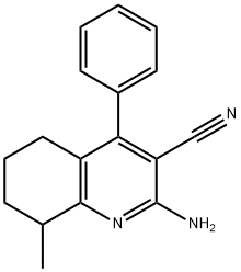 2-AMINO-8-METHYL-4-PHENYL-5,6,7,8-TETRAHYDROQUINOLINE-3-CARBONITRILE Struktur