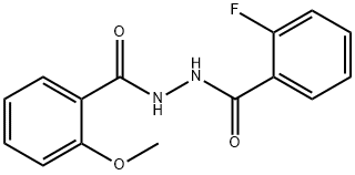 2-fluoro-N'-(2-methoxybenzoyl)benzohydrazide Struktur