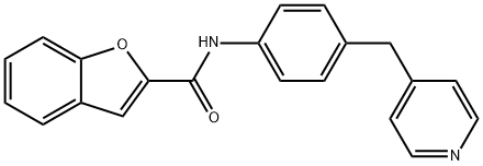 N-[4-(4-pyridinylmethyl)phenyl]-1-benzofuran-2-carboxamide Struktur