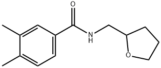 3,4-dimethyl-N-(oxolan-2-ylmethyl)benzamide Struktur