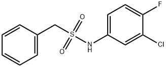 N-(3-chloro-4-fluorophenyl)-1-phenylmethanesulfonamide Struktur