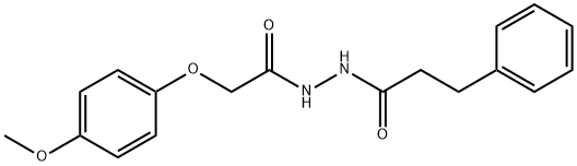 N'-[(4-methoxyphenoxy)acetyl]-3-phenylpropanohydrazide Struktur