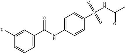 N-[4-(acetylsulfamoyl)phenyl]-3-chlorobenzamide Struktur