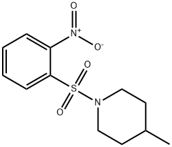 4-Methyl-1-(2-nitrophenylsulfonyl)piperidine, 97% Struktur