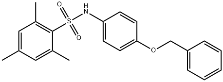 2,4,6-trimethyl-N-(4-phenylmethoxyphenyl)benzenesulfonamide Struktur