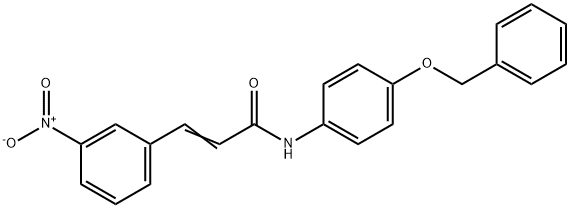 (2E)-N-[4-(benzyloxy)phenyl]-3-(3-nitrophenyl)prop-2-enamide Struktur