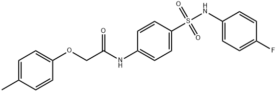 N-(4-{[(4-fluorophenyl)amino]sulfonyl}phenyl)-2-(4-methylphenoxy)acetamide Struktur