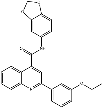 N-(1,3-benzodioxol-5-yl)-2-(3-ethoxyphenyl)quinoline-4-carboxamide Struktur