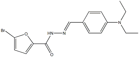 5-bromo-N'-[4-(diethylamino)benzylidene]-2-furohydrazide Struktur