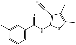 N-(3-cyano-4,5-dimethylthiophen-2-yl)-3-methylbenzamide Struktur