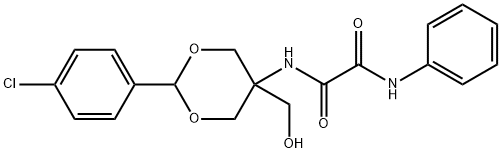 N'-[2-(4-chlorophenyl)-5-(hydroxymethyl)-1,3-dioxan-5-yl]-N-phenyloxamide Struktur