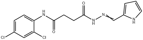 N-(2,4-dichlorophenyl)-4-oxo-4-[2-(1H-pyrrol-2-ylmethylene)hydrazino]butanamide Struktur